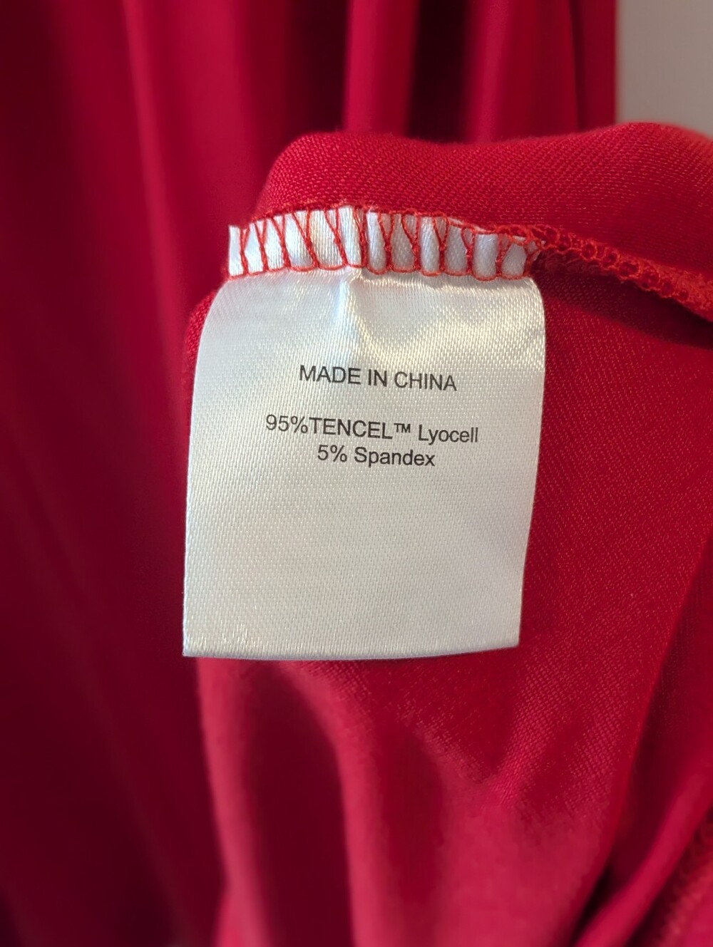 Quince Red Tencel Jersey Fit & Flare Dress Medium - Picture 5 of 6